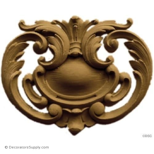 Cartouche - Louis XV 4H X 5 1/2W - 3/8Relief-appliques-for-woodwork-furniture-Decorators Supply