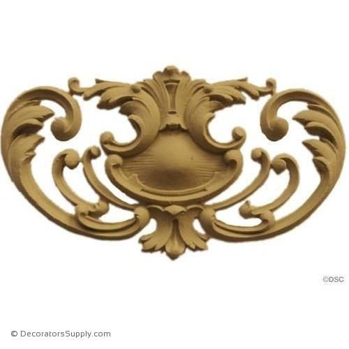 Cartouche - Louis XV 4 1/4H X 7 1/2W - 3/8Relief-appliques-for-woodwork-furniture-Decorators Supply