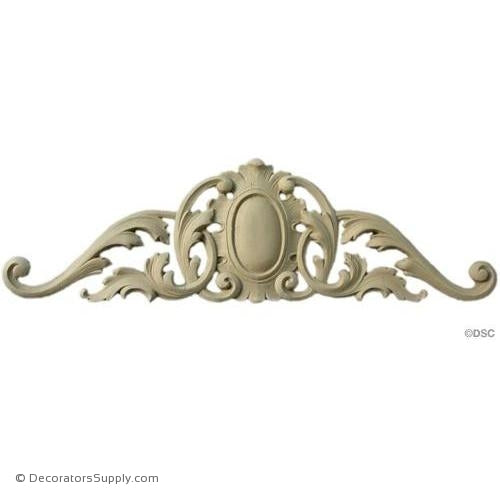 Cartouche - Louis XV 4 3/4H X 15 3/8W - 3/8Relief-appliques-for-woodwork-furniture-Decorators Supply