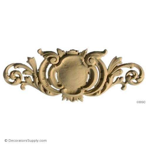 Cartouche - Louis XV 3 1/8H X 8W - 5/16Relief-appliques-for-woodwork-furniture-Decorators Supply