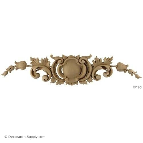 Cartouche - Louis XV 3H X 13W - 3/8Relief-appliques-for-woodwork-furniture-Decorators Supply