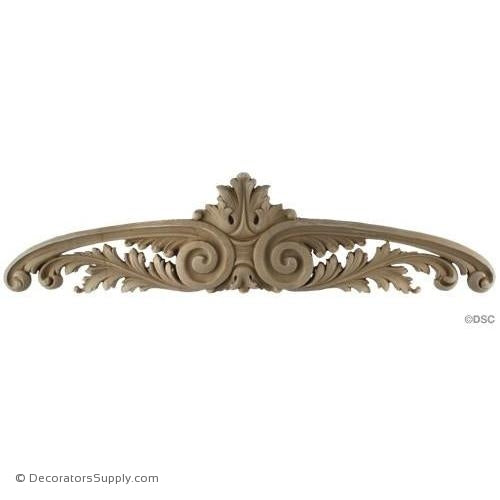 Cartouche - Louis XV 5H X 19 1/4W - 1/2Relief-appliques-for-woodwork-furniture-Decorators Supply