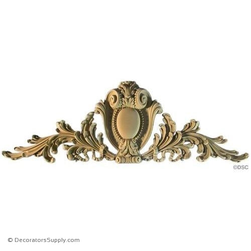 Cartouche-Louis XIV 15 1/2H x 46 1/2W - 2 1/2Relief-appliques-for-woodwork-furniture-Decorators Supply
