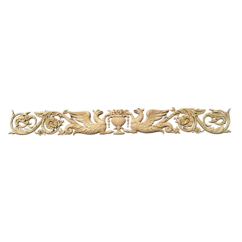 Griffin Applique for Wood - 6 3/4H X 55W - 3/4Rel