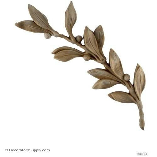 Leaf- Right Side - French Ren. 4 3/8H X 5 7/8W - 3/8Relief-appliques-for-woodwork-furniture-Decorators Supply