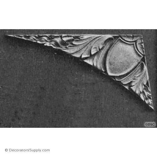 Spandrel - Ride Side-Modern 10 1/4H X 19 7/8W - 7/8Relief-appliques-for-woodwork-furniture-Decorators Supply