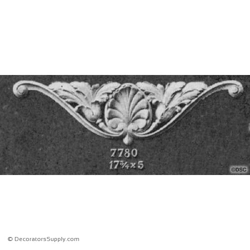 Cartouche - French Ren. 5H X 17 3/4W - 3/8Relief-ornaments-for-woodwork-furniture-Decorators Supply
