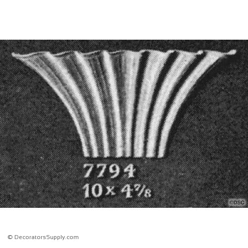 Leaf - Modern 4 7/8H X 10W - 3/16Relief-ornaments-furniture-woodwork-Decorators Supply