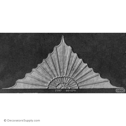 Corner - Adams 17 3/4H X 40W - 3/16Relief-ornaments-furniture-woodwork-Decorators Supply
