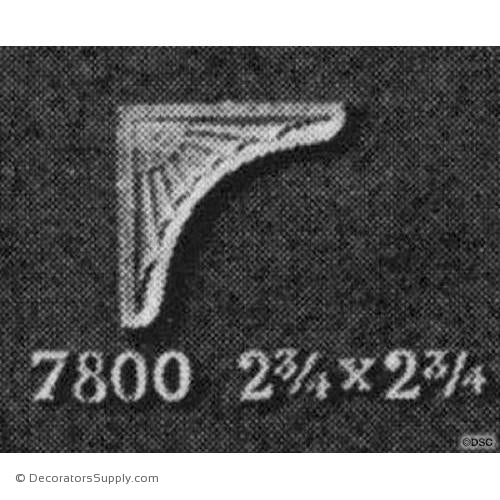 Spandrel - Modern 2 3/4H X 2 3/4W - 3/16Relief-appliques-for-woodwork-furniture-Decorators Supply