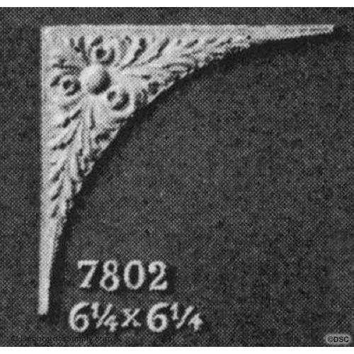 Spandrel - French 6 1/4H X 6 1/4W - 1/4Relief-appliques-for-woodwork-furniture-Decorators Supply
