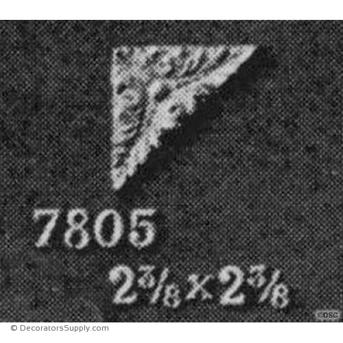 Spandrel - French 2 3/8H X 2 3/8W - 3/16Relief-appliques-for-woodwork-furniture-Decorators Supply