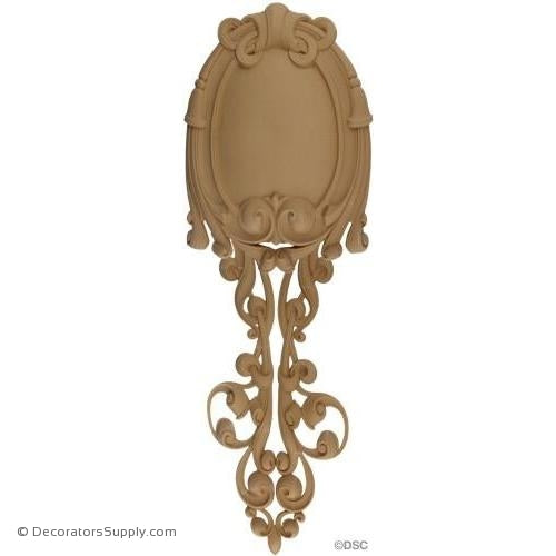 Shield - Modern 37 1/2H X 12 3/4W - 5/8Relief-furniture-woodwork-ornaments-Decorators Supply