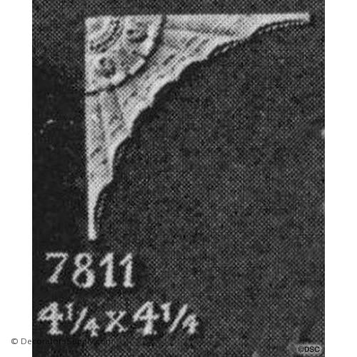 Spandrel - Adams 4 1/4H X 4 1/4W - 1/8Relief-appliques-for-woodwork-furniture-Decorators Supply