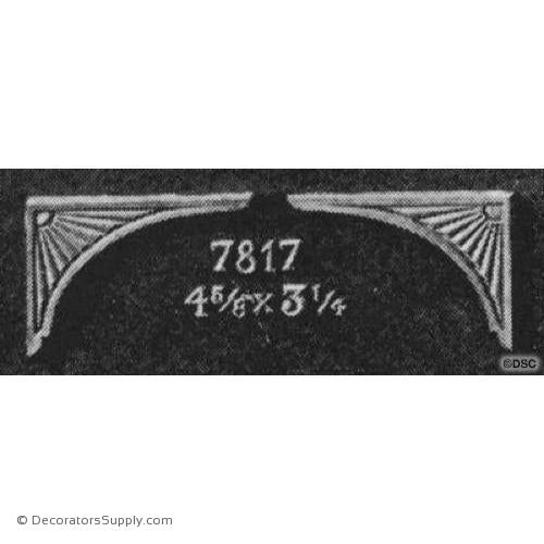 Spandrel -Colonial 3 1/4H X 4 5/8W - 1/4Relief-appliques-for-woodwork-furniture-Decorators Supply