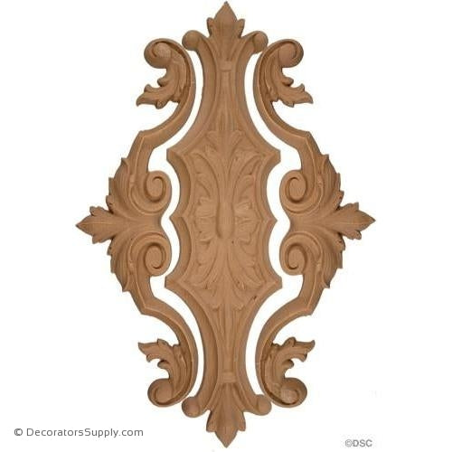 Vertical Design 10 High 6 1/2 Wide 3/8" relief-ornaments-for-woodwork-furniture-Decorators Supply