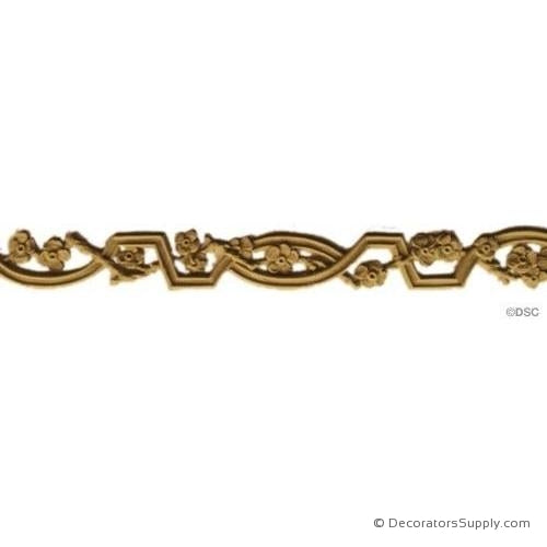 Floral Linear - Chinese 7/8H X 13 1/2W - 1/8Relief-moulding-for-furniture-woodwork-Decorators Supply