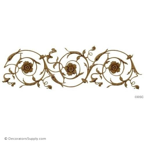 Floral Scroll - Ital. Ren. 5H - 1/4Relief-moulding-for-furniture-woodwork-Decorators Supply