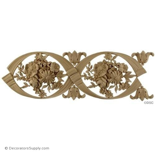 Rose Bouquet Linear-Louis XVI 5 3/4H - 5/8Relief-moulding-for-furniture-woodwork-Decorators Supply