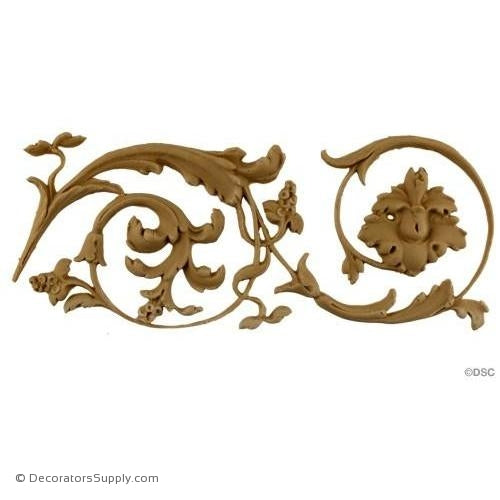 Floral-Ital. Ren. 3 3/4H - 5/16Relief-moulding-for-furniture-woodwork-Decorators Supply