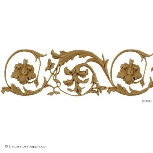 Floral-Ital. Ren. 3 3/4H - 3/16Relief-moulding-for-furniture-woodwork-Decorators Supply