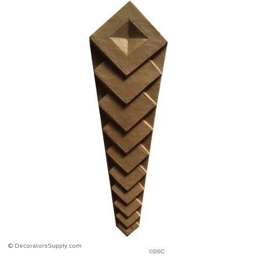 Art Deco Drop - 6 High 2 Wide-appliques-for-woodwork-furniture-Decorators Supply