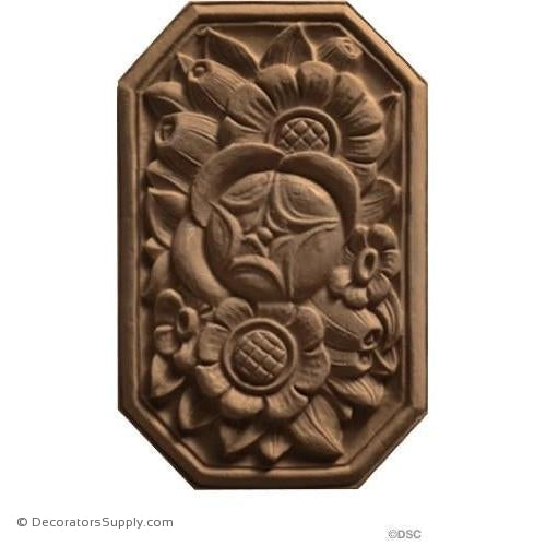 Art Deco Floral Rosette-appliques-for-woodwork-furniture-Decorators Supply