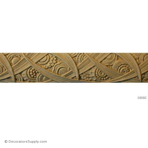 Art Deco Floral Linear - 1 3/8 High-ornaments-furniture-woodwork-Decorators Supply