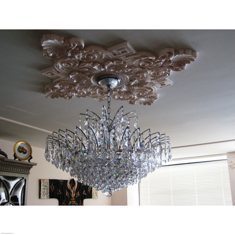 2 Sizes: 72" & 38-1/2" Plaster Centerpiece Louis XIV