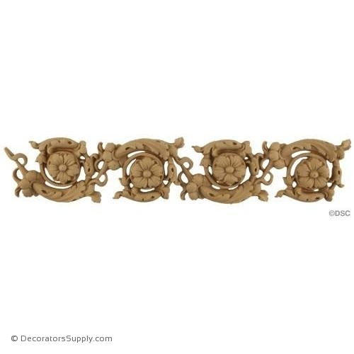 Floral Scroll - Italian 2H - 1/4Relief-moulding-for-furniture-woodwork-Decorators Supply