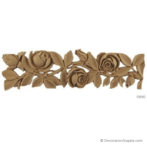 Rose and Leaf Linear - Louis XVI 2 3/4H - 1/4Relief-moulding-for-furniture-woodwork-Decorators Supply