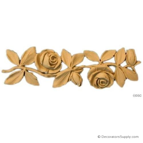 Rose and Leaf Linear - Louis XVI 2 1/4H - 5/16Relief-moulding-for-furniture-woodwork-Decorators Supply