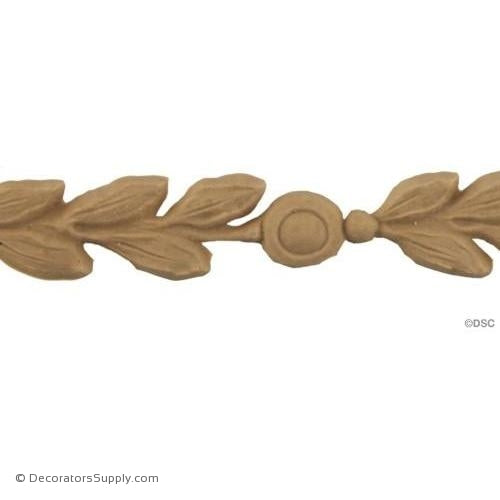 Leaf-Louis XVI 3/4H - 5/16Relief-woodwork-furniture-lineal-ornament-Decorators Supply
