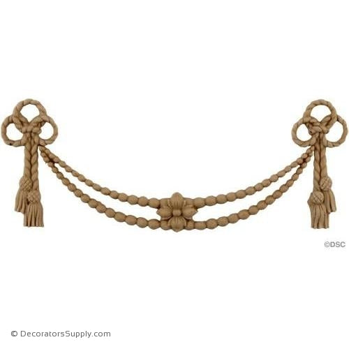 Swag 2 1/2 High 6 1/2 Wide-applique-onlay-for-furniture-woodwork-Decorators Supply