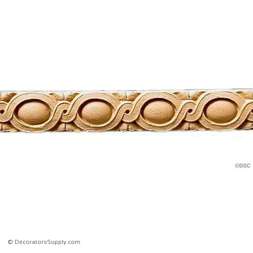 Egg and Dart-Italian 1H - 3/8Relief-woodwork-furniture moulding-Decorators Supply