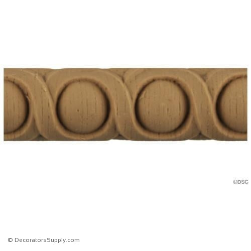 Running Coin - Italian 7/8H - 7/16Relief-moulding-for-furniture-woodwork-Decorators Supply