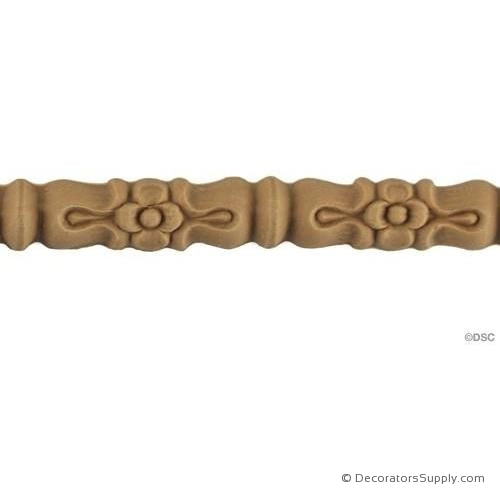 Flower and Bead Lineal - Louis XVI 9/16H - 1/4Relief-moulding-for-furniture-woodwork-Decorators Supply