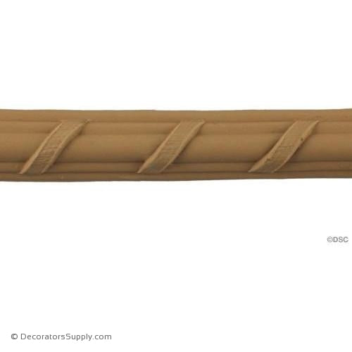 Reed and Ribbon - French 1 3/16H - 1/2Relief-moulding-for-woodwork-furniture-Decorators Supply