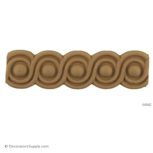 Running Coin - Classic 1 1/4H - 1/8Relief-moulding-for-furniture-woodwork-Decorators Supply