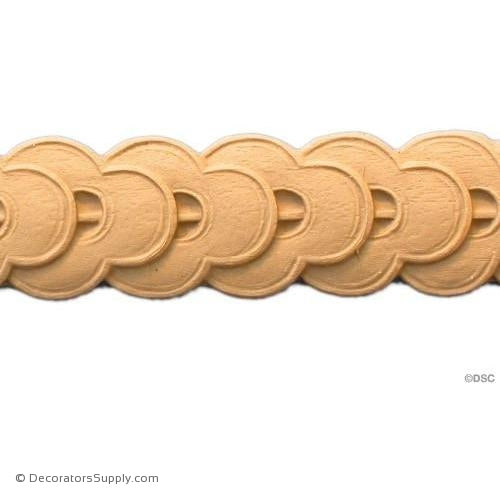 Running Coin - Classic 1 1/2H - 1/8Relief-moulding-for-furniture-woodwork-Decorators Supply
