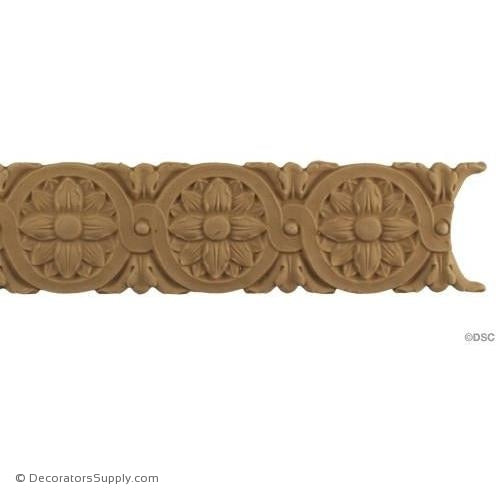 Rosette Lineal - Louis XVI 2 1/4H - 1/4Relief-woodwork-furniture-lineal-ornament-Decorators Supply