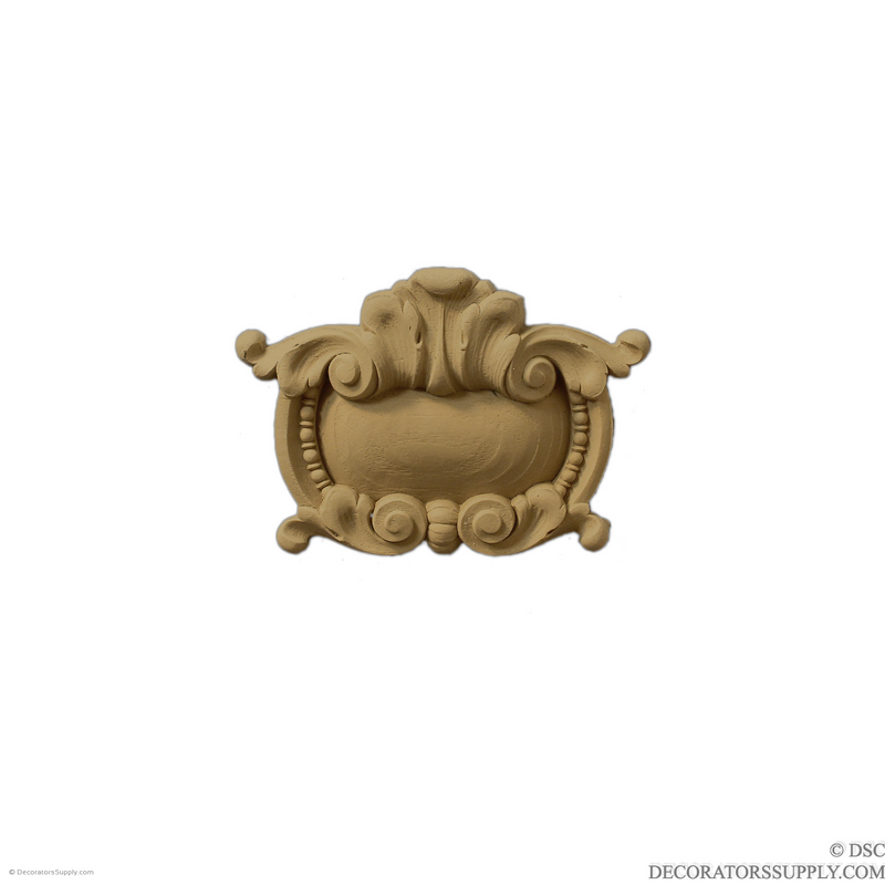 Cartouche 3 3/4 High 5 1/2 Wide-appliques-for-woodwork-furniture-Decorators Supply