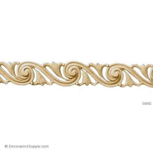 Vitruvian Wave-French 1 5/8H - 3/16Relief-moulding-for-furniture-woodwork-Decorators Supply