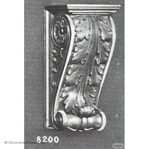 Plaster Corbel-Renaissance-6"Width x 5"Proj x 13"Drop-varied-sizes-Decorators Supply