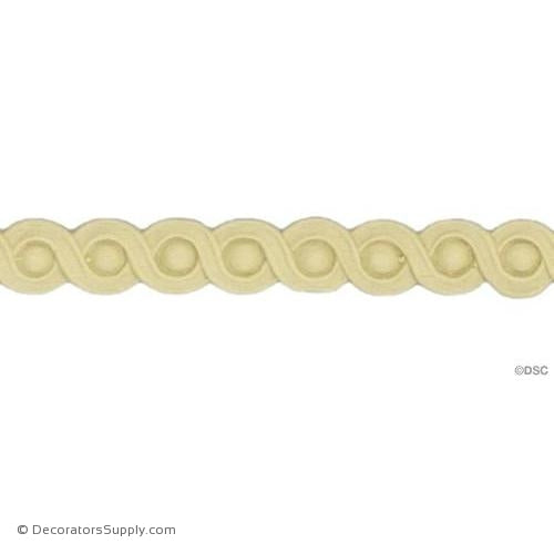 Running Coin - Louis XVI 1/2H - 1/8Relief-moulding-for-furniture-woodwork-Decorators Supply