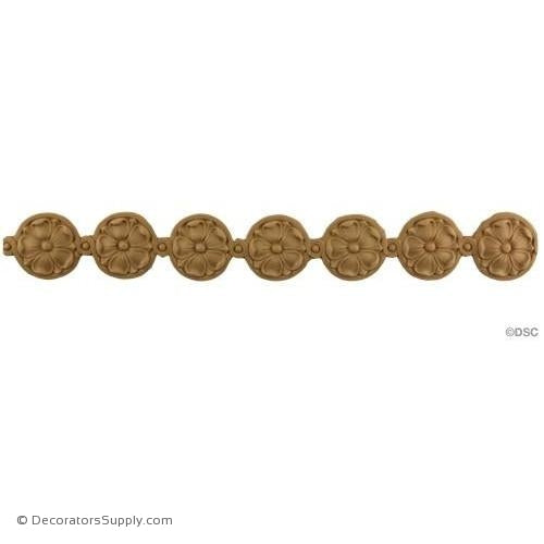 Rosette Linear - Empire 2H - 3/16Relief-lineal-for-woodwork-furniture-Decorators Supply