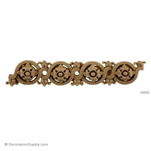 Rosette Linear - Empire 1 1/2H - 3/8Relief-lineal-for-woodwork-furniture-Decorators Supply