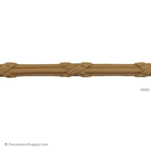 Reed and Ribbon - Louis XV 3/8H - 3/16Relief-moulding-for-woodwork-furniture-Decorators Supply