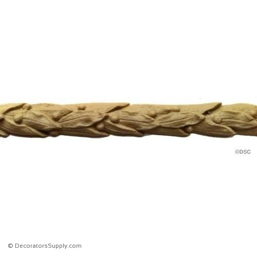 Laurel Lineal-Art Nouv. 1/2H - 3/16Relief-moulding-for-woodwork-furniture-Decorators Supply