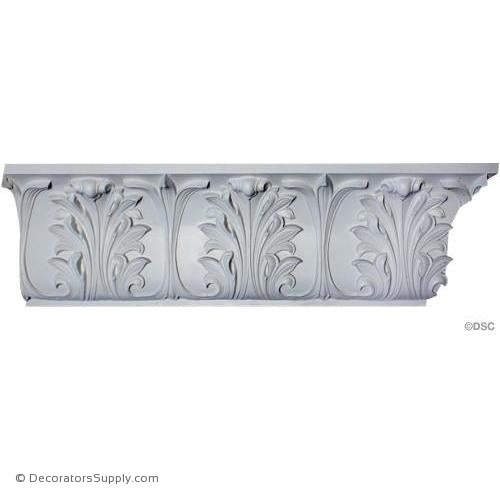 Acanthus Leaf Linear - Romanesque 8 1/4H - 1/4-1Relief-woodwork-furniture-lineal-ornament-Decorators Supply
